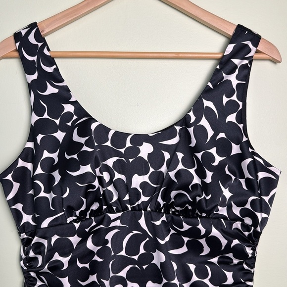 Donna Ricco Black and Off-White Abstract Print Dress - Picture 5 of 16